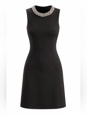 Betsey Johnson Black Dress with Pearl Accents